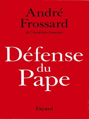 cover image of Défense du Pape